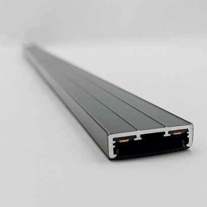 MG27 RIEL MAGNETICO SLIM NEGRO 27X7X3000 MM