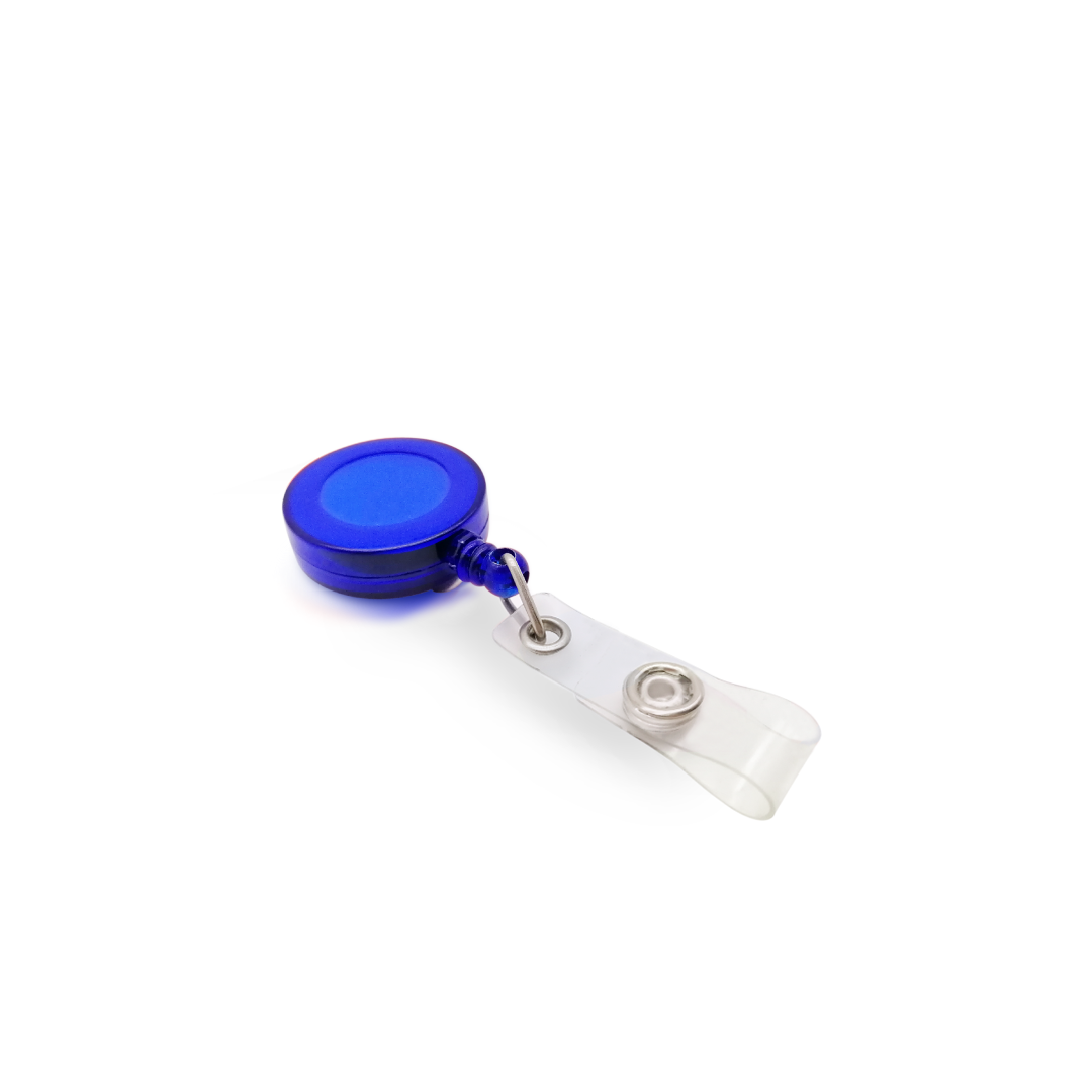 PORTA CREDENCIAL TIPO YO-YO AZUL
