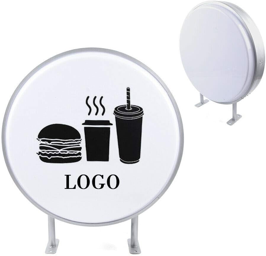 CAJA DE LUZ CIRCULAR DOBLE GRAFICA DIAMETRO 80 CMS PARA MURO