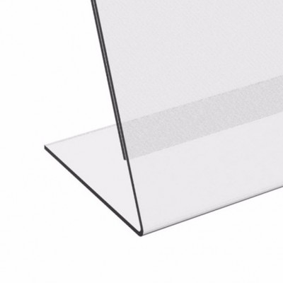 PORTA GRAFICA ACRILICO A5 (14.8*21 CMS) FORMATO L HORIZONTAL 1.7 MM (C12)